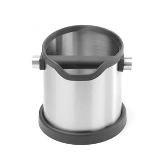 Cylindrical Coffee Knock Box - Stainless Steel Coffee Grounds Container