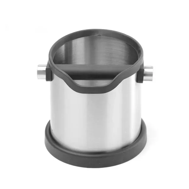 Cylindrical Coffee Knock Box - Stainless Steel Coffee Grounds Container