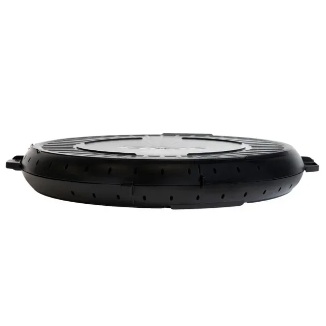 Round Reusable Container 330 mm Diameter Black Color - Pack of 10 Units