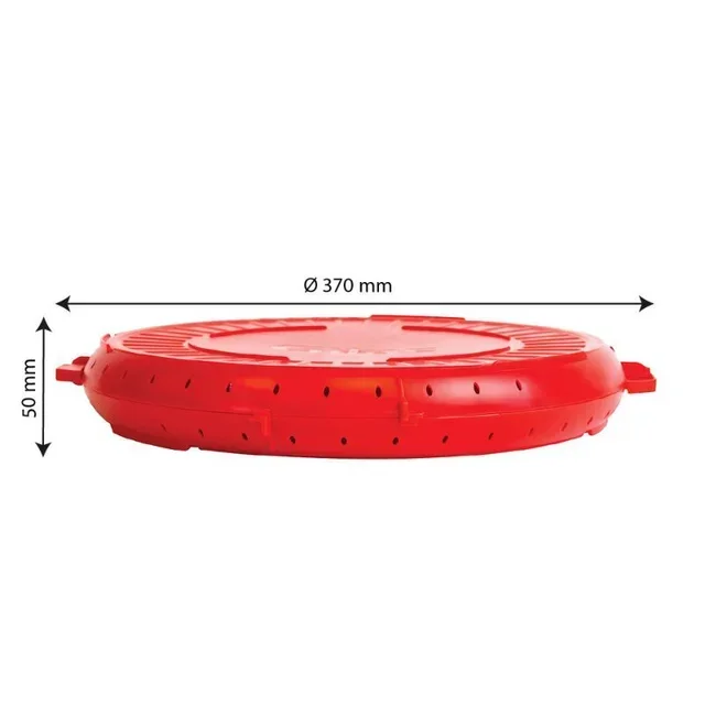 Boîte Circulaire Réutilisable 330 mm Rouge - Lot de 10