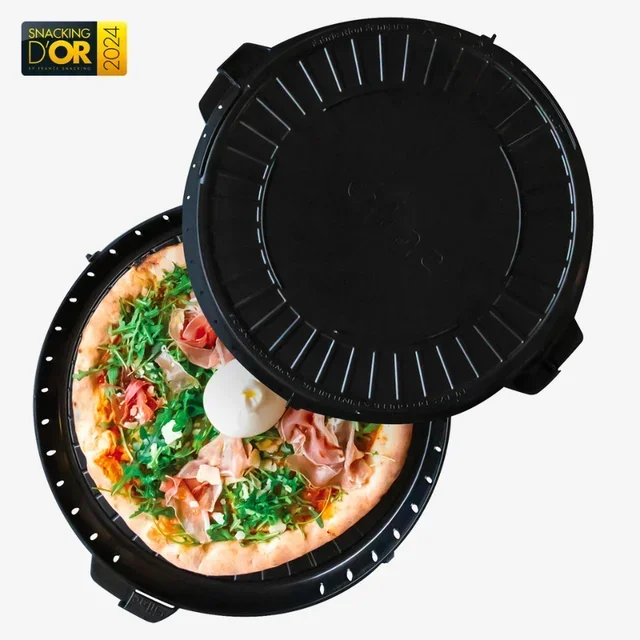 Reusable Round Container - Diameter 330 mm - Black Color