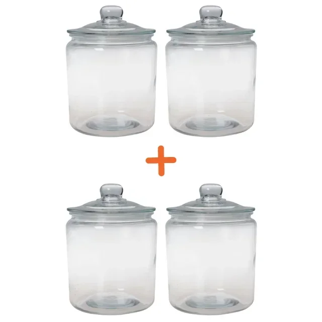 Boîte de Conservation pour Biscuits 6,3 L - Set de 4 Récipients Hermétiques