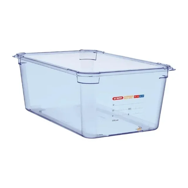 Blue ABS Gastronorm GN 1/1 Food Container Depth 200 mm