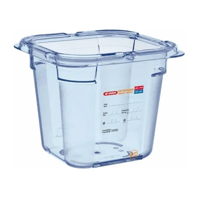 Airtight Blue ABS Food Container GN 1/6 Depth 150 mm