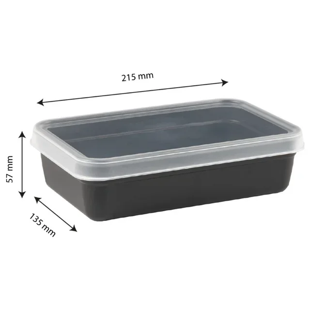 Boîte de Conservation Rectangulaire à Fermeture Éclair - 0,95 L - Pack de 10