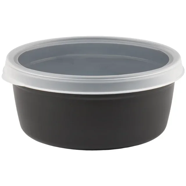 Round Airtight Storage Container with Lid - 1.2 Liter - Pack of 10 Units