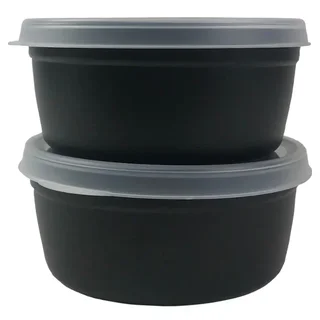 Boîte de Conservation Ronde Étanche avec Couvercle - 1,2 L - Lot de 10