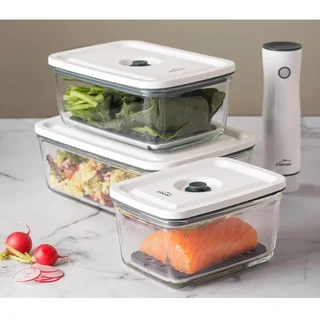 Connected Vacuum Glass Container - Borosilicate Glass 600 ml