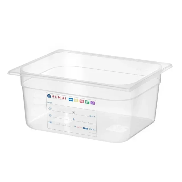 Gastronorm Container GN 1/2 9.5 Litres - Height 150 mm - Professional Food Pan