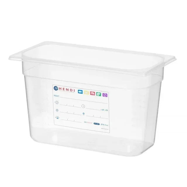 Gastronorm Container GN 1/3 Depth 200 mm - Capacity 7.8 Liters