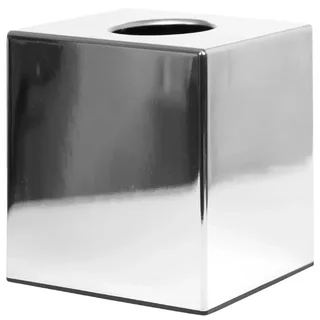 Boîte Mouchoirs Cube Finition Chrome Miroir