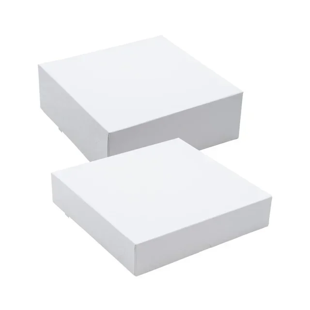 Pappkarton für Gebäck 4 verklebte Ecken 26x26 cm - Packung mit 200