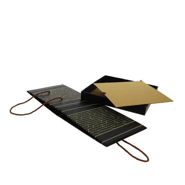 Boîte Pliable Carrée Noire 27 x 27 cm