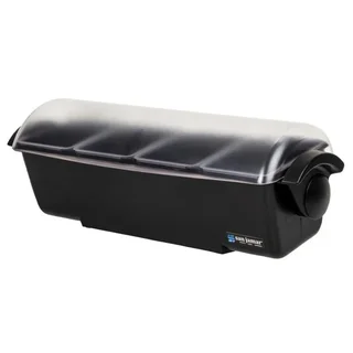 Scatola di Immagazzinaggio 4 Scomparti con Coperchio Trasparente