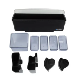 Boîte de Rangement 5 Compartiments Couvercle Bombé Plastique Transparent