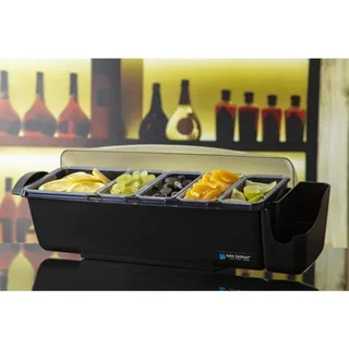 Boîte de Rangement 5 Compartiments Couvercle Bombé Plastique Transparent