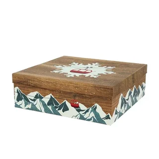 Contenitore Quadrato Stile Chalet - Modelli Medio e Grande 35x35 cm e 33x33 cm