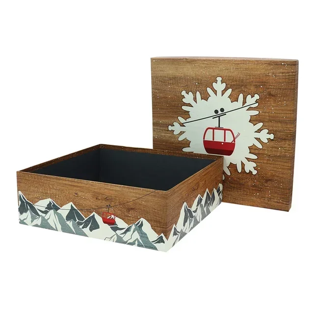 Contenitore Quadrato Stile Chalet - Modelli Medio e Grande 35x35 cm e 33x33 cm