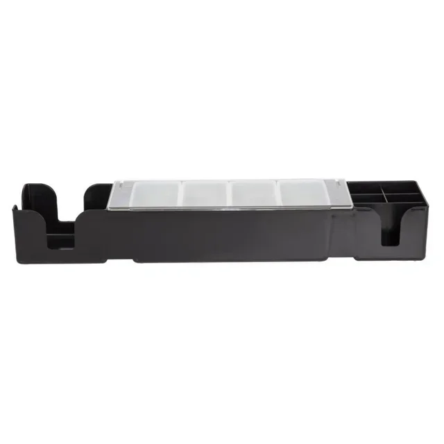 Black Plastic Multi-Compartment Storage Box