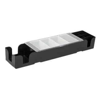 Black Plastic Multi-Compartment Storage Box