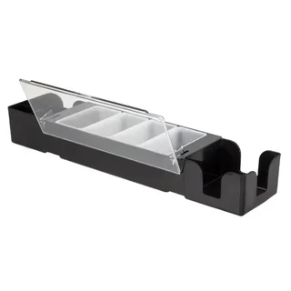 Black Plastic Multi-Compartment Storage Box