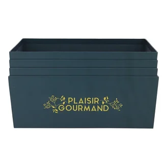 Caja de Almacenamiento Apilable Rectangular Azul 33 x 21 cm