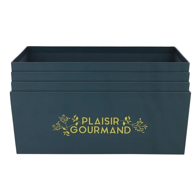 Scatola di Immagazzinaggio Impilabile Rettangolare Blu 33 x 21 cm