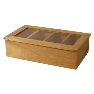 Caja de Almacenamiento para Té de Madera - Haya - 335 x 200 mm