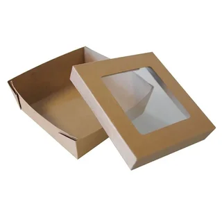 Transparent Meal Box 14x14 cm - Eco-designed - Pack of 25 units