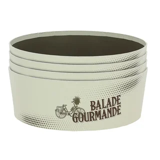 Caja Redonda Apilable Ø 260 mm Beige