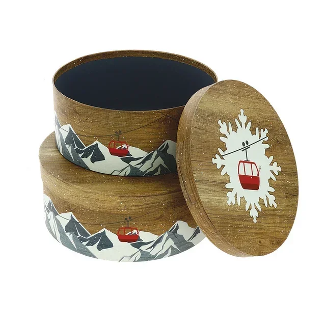 Scatola Rotonda Stile Chalet Ø 270 mm e Ø 250 mm - Piccolo e Medio Formato