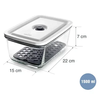 Recipiente de Vidrio al Vacío Conectado - 1500 ml