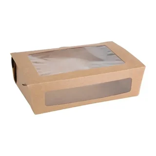 Envases para Ensalada Transparentes 1600 ml con Tapa - Pack de 100