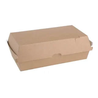 Boîtes Alimentaires Compostables 204 mm avec Couvercle à Charnière - Lot de 100 Grand Modèles