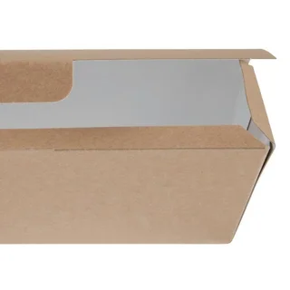 Kraft Food Boxes Compostable - Length 25cm - Pack of 150