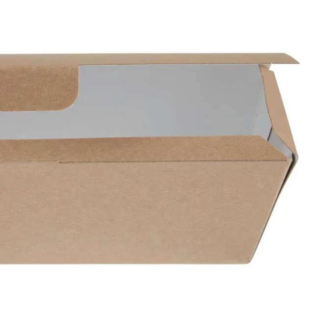 Kraft Food Boxes Compostable - Length 25cm - Pack of 150