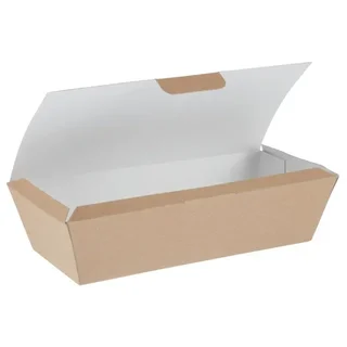 Kraft Food Boxes Compostable - Length 25cm - Pack of 150