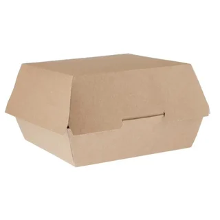 Kraft Compostable Burger Boxes - Diameter 135mm - Pack of 250 units