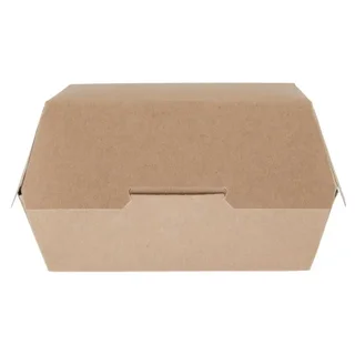 Kraft Compostable Burger Boxes - Diameter 135mm - Pack of 250 units