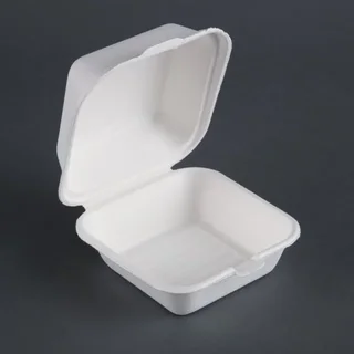 Eco-Friendly Compostable Burger Boxes - Size S 153mm - Pack of 500 Units