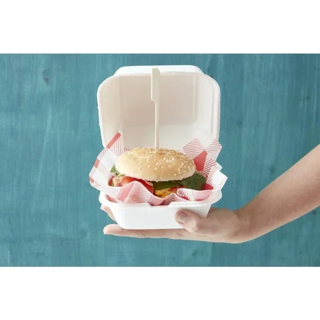 Eco-Friendly Compostable Burger Boxes - Size S 153mm - Pack of 500 Units
