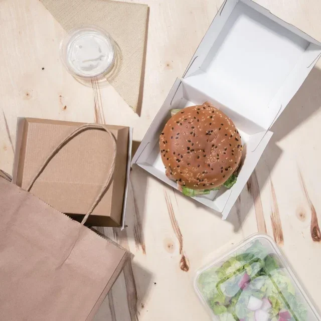 Eco-Friendly Hamburger Boxes 10.5 cm - Pack of 200 Units
