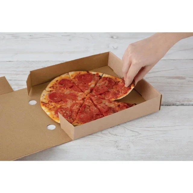 Kraft-Pizzakartons 23 cm - Packung mit 100 Stück