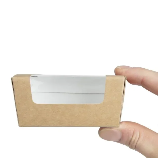 Kraft Cake Boxes Rectangular with Clear Window - Pack of 500 - Compostable