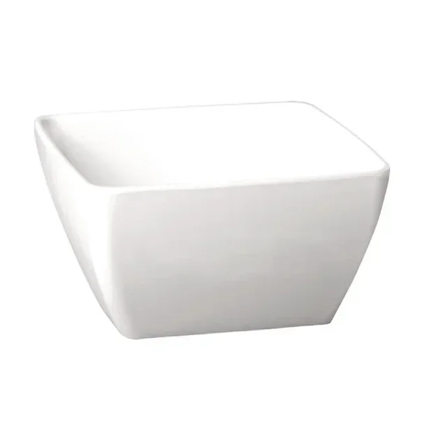 Square White Melamine Bowl 190mm - Designer Tableware