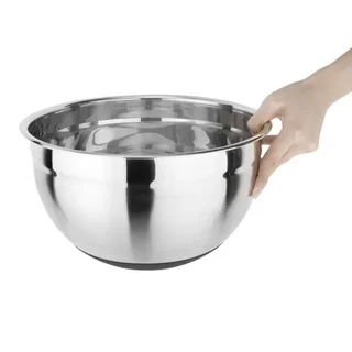 Stainless Steel Mixing Bowl 8 Liters with Non-Slip Silicone Base