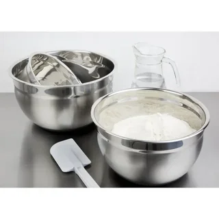 Stainless Steel Mixing Bowl 8 Liters with Non-Slip Silicone Base
