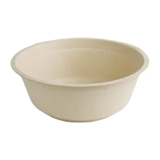 Round Disposable Bowls in Sugarcane Bagasse 950ml - Pack of 50 Biodegradable Bowls