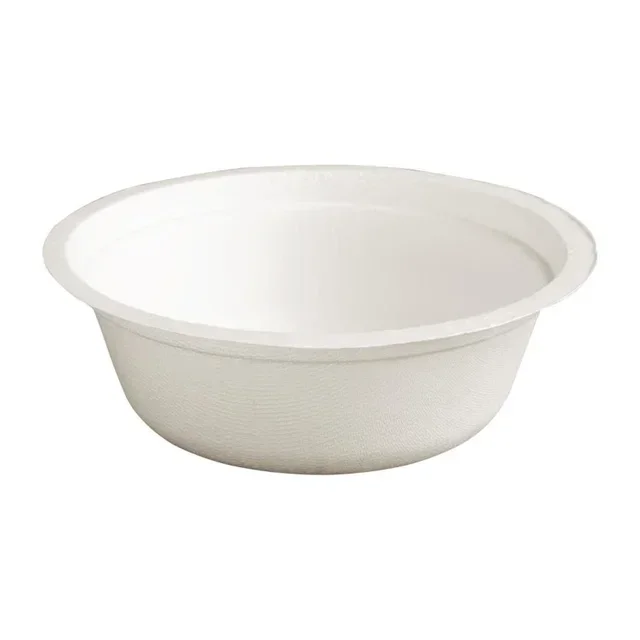 Round Disposable Bagasse Bowls 350 ml - Pack of 50 - Biodegradable