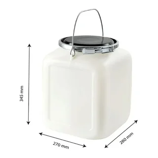 Bonbonne Blanche 20 Litres avec Robinet Genouillère Métallique